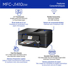 Brother Work Smart MFC-J1410DW Wireless Inkjet All-in-One Printer - Colour - 2.7” Colour Touchscreen - Auto Duplex Printing-2-sided printing, 1-sided ADF and 150-sheet paper tray