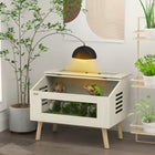 PawHut 29 Gal. Reptile Tank with Ventilation and Windows -Beige-Openable top with a clear window and a front window for feeding easily and observing clearly 