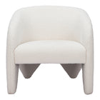 Zuo Lopta Accent Chair - White-Shearling style fabric