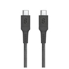 LOGiiX Sync & Charge Anti Stress 1.2M USB-C to USB-C - Black-Braided 1.2M (~4 ft) cable for charging USB-C devices up to 60W