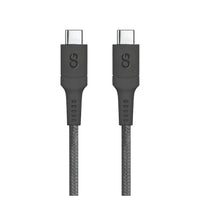 LOGiiX Sync & Charge Anti Stress 1.2M USB-C to USB-C - Black-Braided 1.2M (~4 ft) cable for charging USB-C devices up to 60W