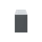 Modway Bryn 48" Wall-Mount Double Sink Bathroom Vanity - Grey/White-Ceramic Double Sink With Integrated Countertop