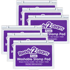 Ready 2 Learn Washable Stamp Pad - Purple - 6 Pack-MESS-FREE ART TIME: The ink in this stamp pad washes off skin with soap and water, which makes clean-up quick and easy.