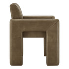Modway Daven Vegan Leather Dining Armchair - Mushroom-Assembly Required