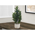 Monarch Specialties 31" Artificial Indoor Garcinia Tree - Floor - White Cement Pot-120 real touch, adjustable, green leaves create a vibrant, lifelike appearance