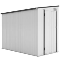 Outsunny Steel Garden Storage Shed with Lockable Door - 2 Air Vents for Backyard - 4' x 8' -Steel structure provides reliable support and is resistant to rust