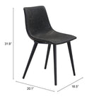 Zuo Daniel Dining Chair - Vintage Black - Set of 2-6