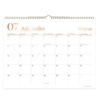 Cambridge 2026-2027 WorkStyle Monthly Wall Calendar - 11-7/8" H x 14-7/8" W - Bilingual-12 months from July 2026 - June 2027