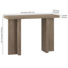 Hudson&Canal Dimitra 42"W Console Table - Antiqued Grey Oak-9