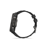 Garmin fēnix 8 - AMOLED Outdoor Recreation/Adventure Watches - 51 mm - AMOLED Sapphire, Carbon Gray DLC Titanium with Black/Pebble Gray Silicone Band-For your active lifestyle, a built-in speaker and mic let you make and take phone calls from your wrist when your watch is paired to your smartphone — and you can even use your smartphone’s voice assistant to respond to text messages and more