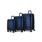 Bugatti 3-Piece Hardside Luggage Set - ABS - Navy-Made of lightweight and resistant, 100% recycled plastic (PET)