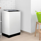 BLACK+DECKER 3.0 Cu. Ft. Small Portable Washing Machine-Measure your space: first, the height from the floor to the bottom of any overhead cabinets/countertop, then, the depth, leaving additional space to open the machine door, and finally, the width. Don’t forget to leave space for breathing room on each side and in the back.