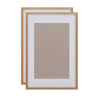 Decent Living Solid Wooden Picture Frame - 24" x 36" - Golden Teak - 2 Pack-Material: 100% Natural Solid Wood (Okan / Teak)