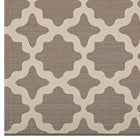 Modway Cerelia Moroccan Trellis Indoor/Outdoor Area Rug - 9 ft W x 12 ft L - Light/Dark Beige-Stain Resistant / Easy To Clean