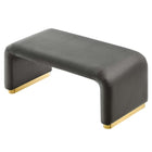 Modway Koda Performance Velvet Waterfall Ottoman - Brass/Storm Grey-8