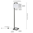 Hudson&Canal Greyson 68" Tall Floor Lamp with Fabric Shade - Blackened Bronze/White-8