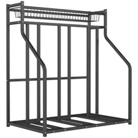 Soozier Bike Stand Rack-Single-side bike stand holds up to 3 bicycles securely
