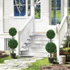 HOMCOM 3' Artificial Boxwood Topiary Trees - Green - 2 Pack-Colour: Green 