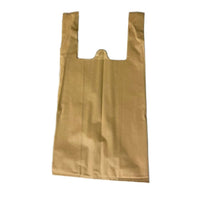 Wamaco Reuseable/Washable T-Shirt Bags - Large - 11" x 7" x  22" - Kraft - 100 Pack-Durable - The fabric of these T-Shirt Bags can be used and re-used - they are strong, washable, and won’t be damaged if they get wet