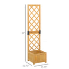 Outsunny 2-Piece Raised Garden Bed with Trellis for Plants-Features a nursery pot and back net board design which help display your favorite plants     