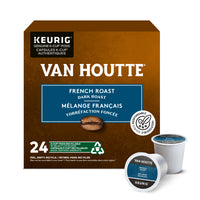 Van Houtte French Roast - Dark Roast - K-Cup Coffee Pods - 24 Pack-Taste: this blend flaunts caramelized notes and a rich flavour, without the caffeine.