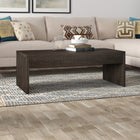 Hudson&Canal Lawrence 48"W Rectangular Coffee Table - Alder Brown-Features easy assembly