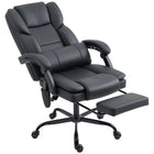 HOMCOM Office Chair with Massage - Reclining Desk Chair - Black-Six-point vibration massage soothes back, lumbar and thighs, with five modes, three intensities and a 15-minute timer, fits personal preference
