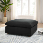Modway Commix Down Filled Overstuffed Ottoman - Black-Density Foam Seat