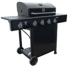 Kenmore 4 Burner Gas Grill with Side Burner - Black-Open cart design for fast and convenient access.