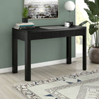 Hudson&Canal Mendoza 48'' Desk - Black Grain-Finished in a wood-look black grain finish