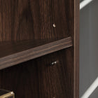 HOMCOM Wood Small Bookshelf 2 Tier Storage Rack - Walnut-Colour: Walnut 