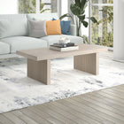 Hudson&Canal Soren 48"W Rectangular Coffee Table - Alder White-Finished in wood-look alder white