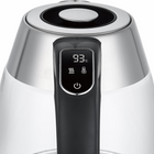 Salton Temperature Control 1.8 L Kettle & Tea Steeper - Silver- 360° swivel base with cord storage 