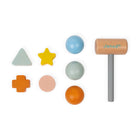 Janod Sweet Cocoon Taptap & Shape Sorter-Helps recognize different shapes and colors.