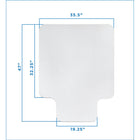 Mount-It! Carpet Chair Mat with Lip - 35.5" x 47" - Clear Vinyl-6
