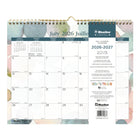 Blueline 12 Month Monthly Academic Wall Calendar - August to July - 15" H x 12" W - Splash Design - Bilingual-Reference calendars for the current and next month
