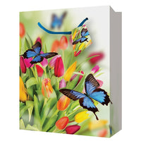 Millbrook Studios Gift Bags - Medium - Butterflies - 12 Pack (47547)-9" x 4" x 7"