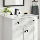 Modway Nantucket 24" Bathroom Vanity Cabinet - White-Non-Marking Foot Caps