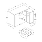 Monarch Specialties 7348 46" Computer Desk - Dark Walnut/Storage Cabinet-Assembly required: Illustrated instructions and all hardware are provided for convenience (additional tools may be needed).