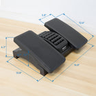 Mount-It! Dual Pedal Ergonomic Footrest - Black-Material: High impact polystyrene