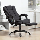 Vinsetto 7-Point Vibrating Reclining Massage Office Chair with Footrest and Swivel Wheels - Black-Take a break and stretch out with a 155° recline angle