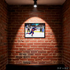 Frameworth Matthew Schaefer New York Islanders Action - Framed Canvas - 31.5" x 22.5"-Finished size measures approximately 31.5 inches by 22.5 inches and arrives ready to hang with all hardware included