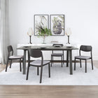 Zuo Desdamona Dining Chair - Grey/Black - Set of 2-Dimensions: 19.7" L x 16.9" W x 30.7" H
