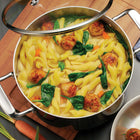 Tramontina Tri-Ply Clad 5 Qt Stainless Steel Covered Dutch Oven-Tri-Ply Clad construction
