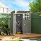 Outsunny 5 x 3FT Outdoor Storage Shed with Floor-Lockable door with key included
