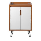Modway Energize 24" Bathroom Vanity Cabinet - Cherry/White-Storage Shelf With Plumbing Cut-Out