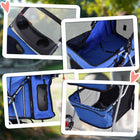 PawHut Deluxe 3-Wheel Pet Stroller with Brake, Canopy and Cupholders - Blue-Strong construction withstands everyday wear and tear 