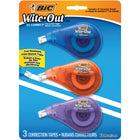 BIC Wite-Out EZ Correct Correction Tape - 3 Pack-Instant corrections