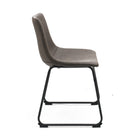 Brassex Caden Visiting Chair - Set of 2 - Vintage Brown-Premium fabric cover