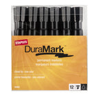 Staples Permanent Markers - Chisel Tip - Black - 12 Pack-The economical choice